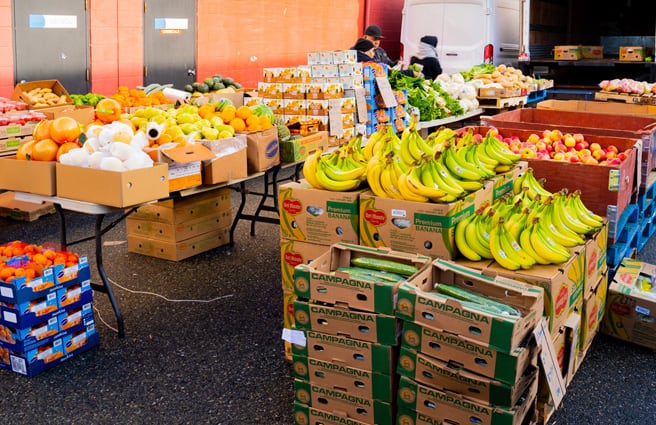 Produce & vegetables for sale at flea market