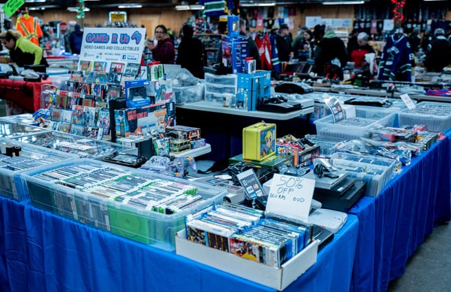 Video games & gifts for sale at Abbotsford Flea Market