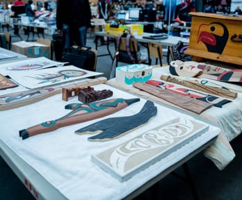 Vendor table at the Abbotsford Flea Market